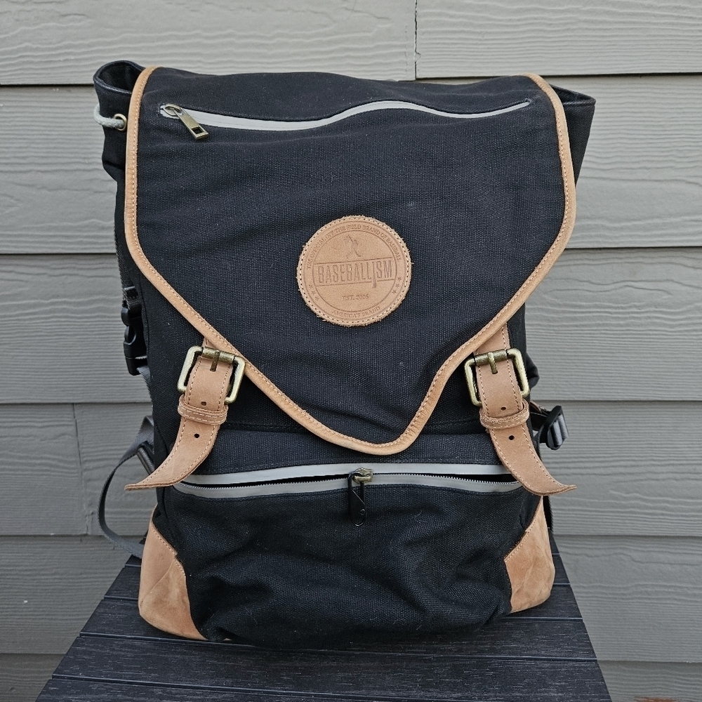 Baseballism Glove Leather Players Backpack Bag Black Brown Leather Sports Bag